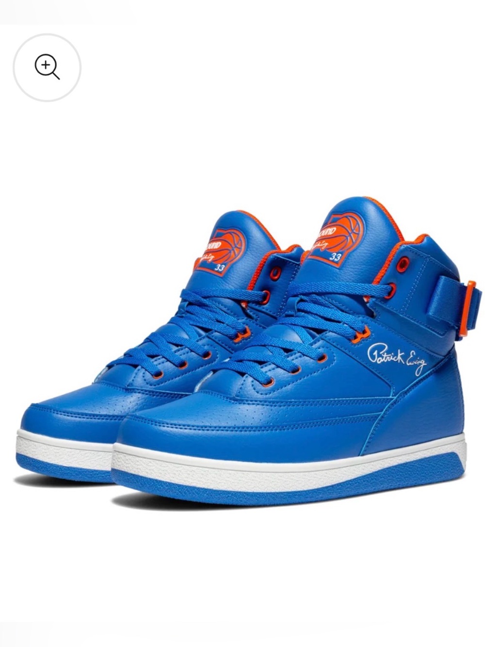 Patrick Ewing Blue High-Top Basketball Sneakers
